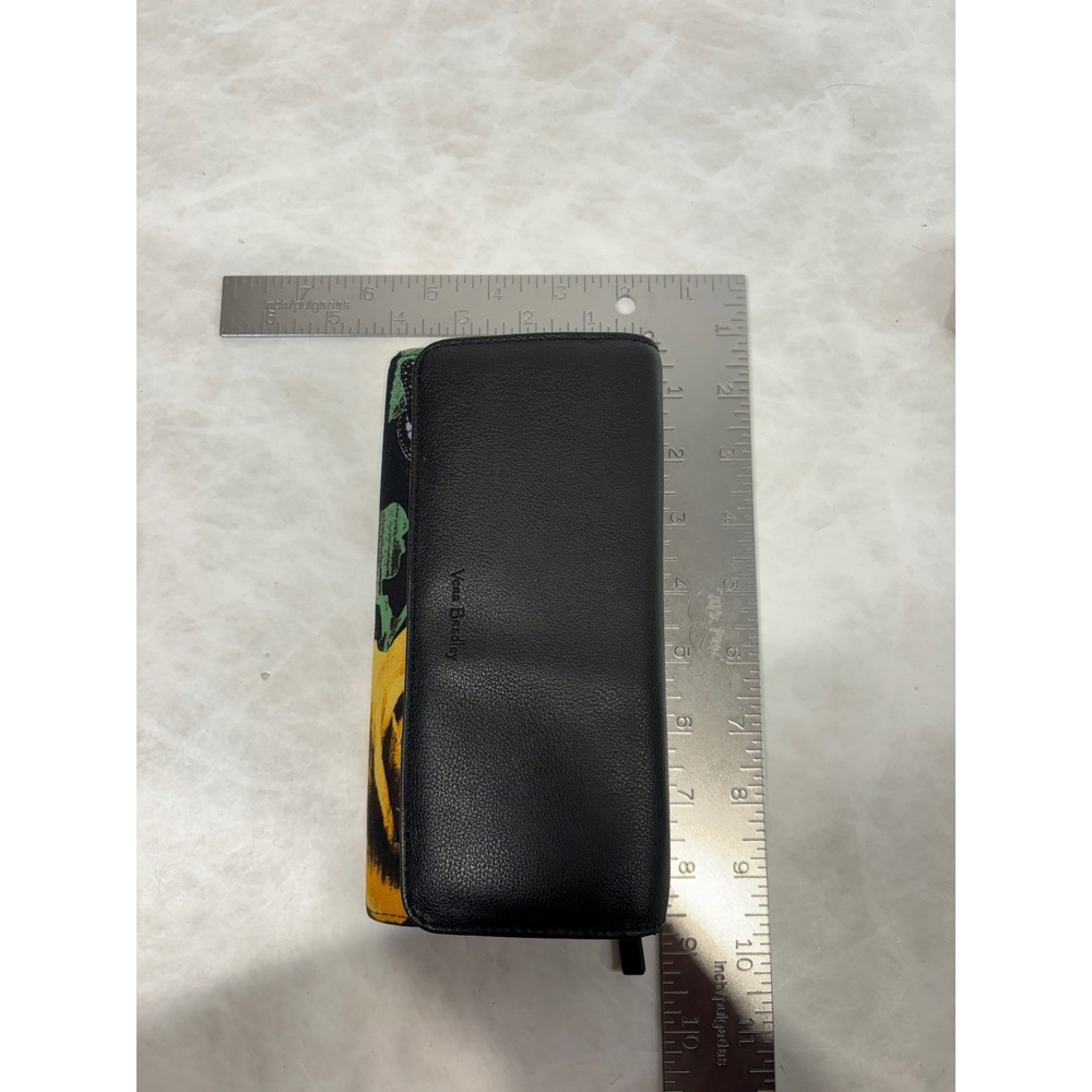 Vera‎ Bradley Leather Floral Canvas Trifold Wallet Black Butterfly Polka Dot - Picture 11 of 11